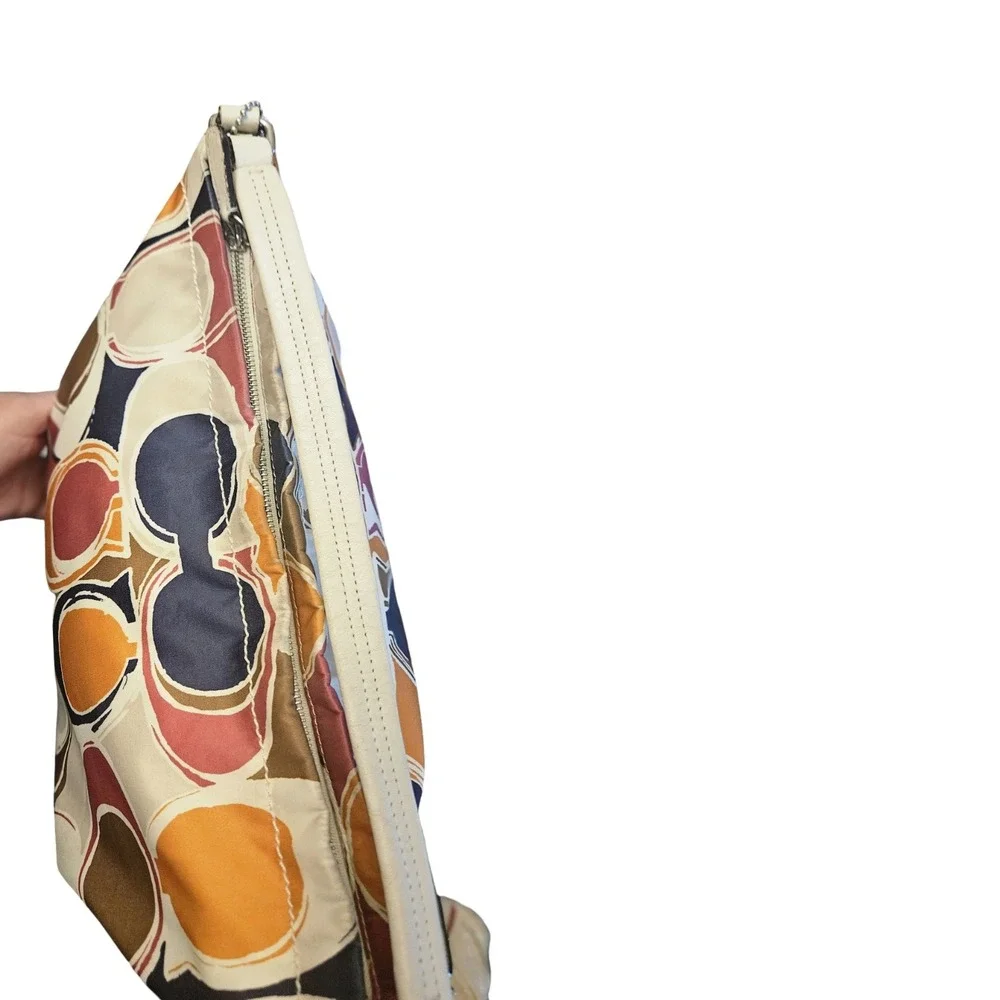 Coach Park Hand Drawn Scarf Print Hobo Shoulder Bag (Style F23282)